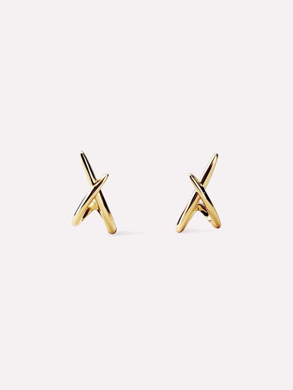 Ana Luisa Sloane Gold Stud Earrings